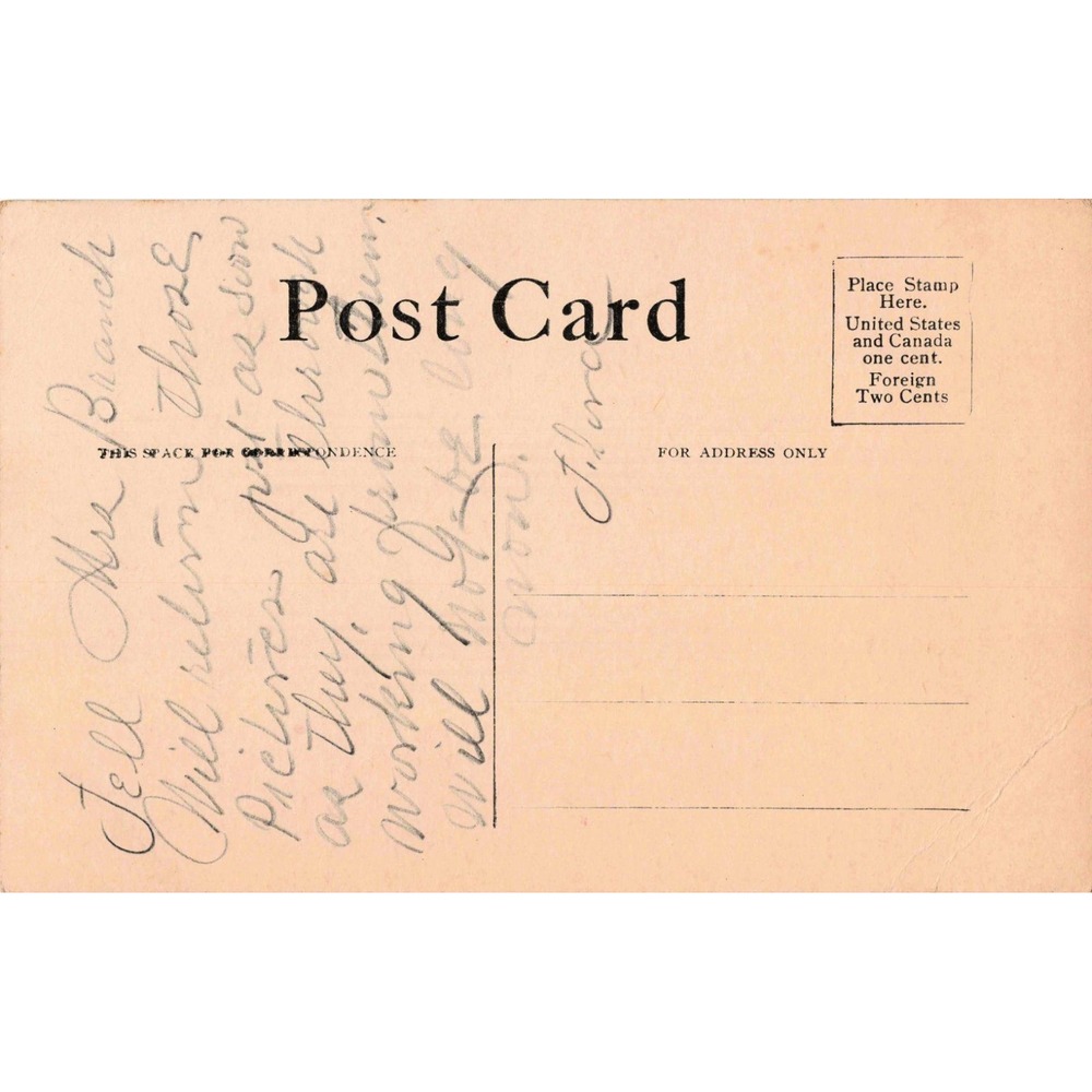 Antique Lonesome Cat Postcard 5953 Tuxedo Kitten Blue Bow Divided Back Kenyon-y- - Picture 2 of 2